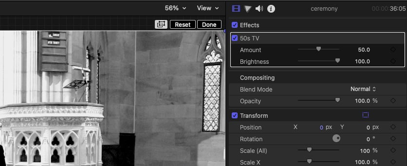  Figure 10.6 – The 50s TV effect