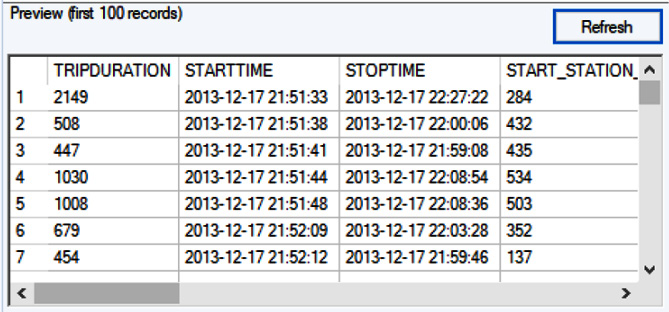 Figure 2.13: After selecting the right delimiter for our file