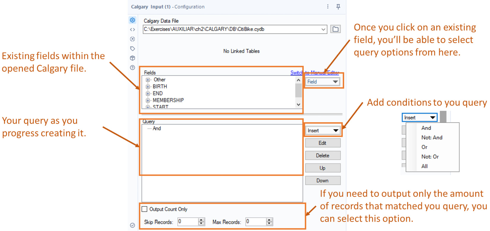 Figure 2.18: Calgary Input configuration