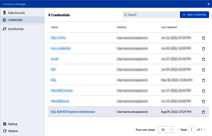 Figure 2.35: New credential added