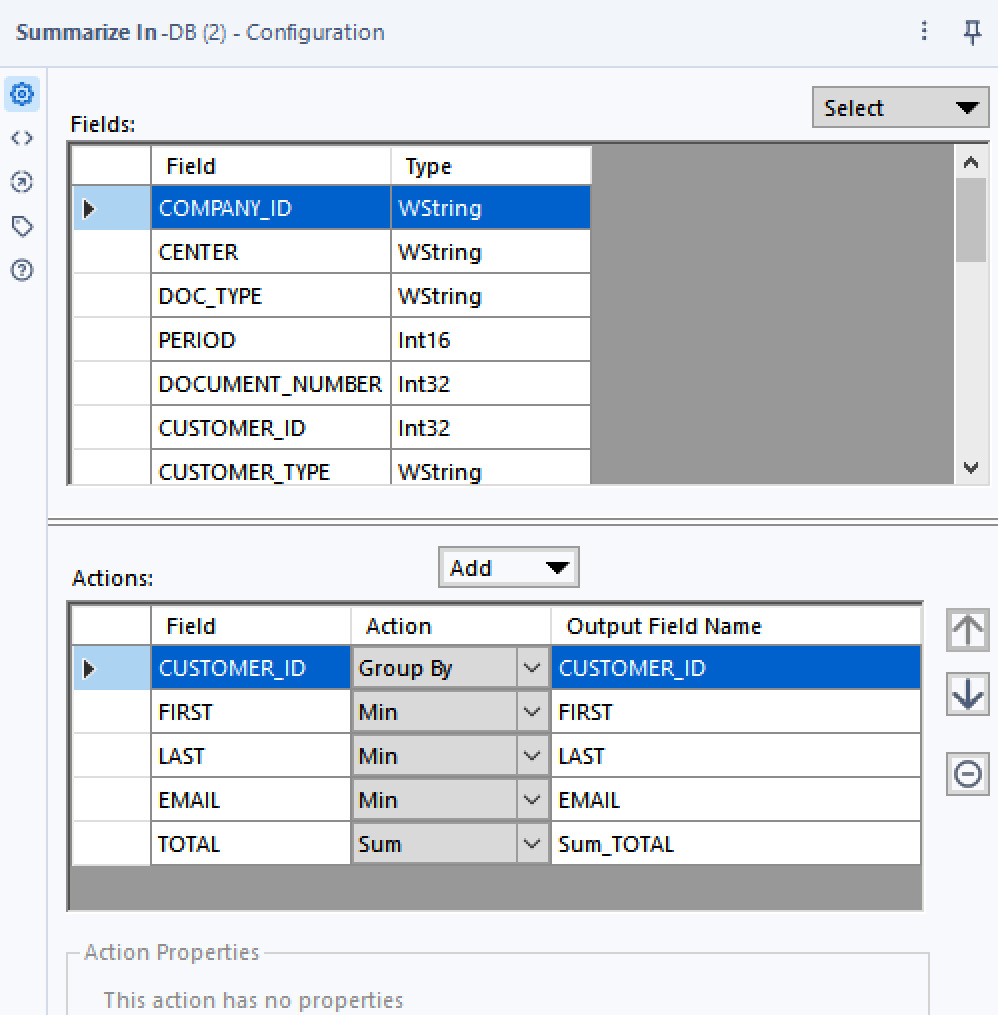 Figure 2.56: Summarize In-DB