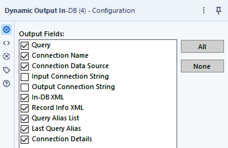 Figure 2.59: Dynamic Output In-DB output fields