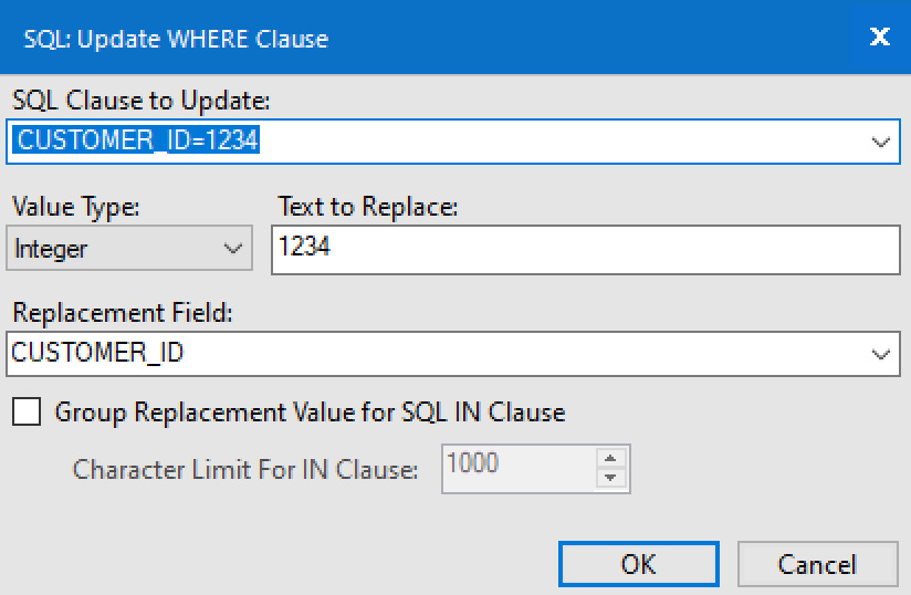 Figure 2.8: Configuring the Dynamic Input tool