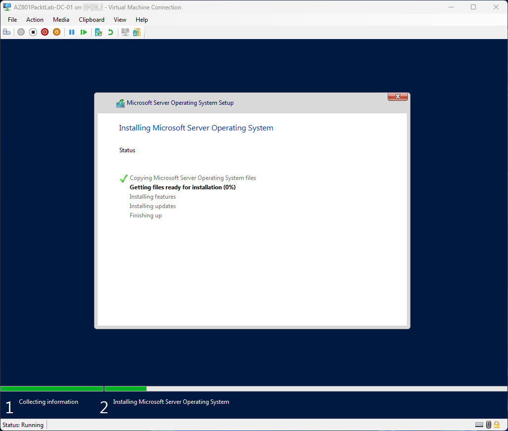 Figure 1.25 – Installing Microsoft Server Operating System