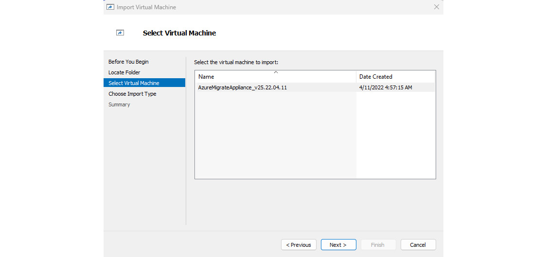 Figure 14.9 – Selecting the Azure Migrate appliance from the list of VMs