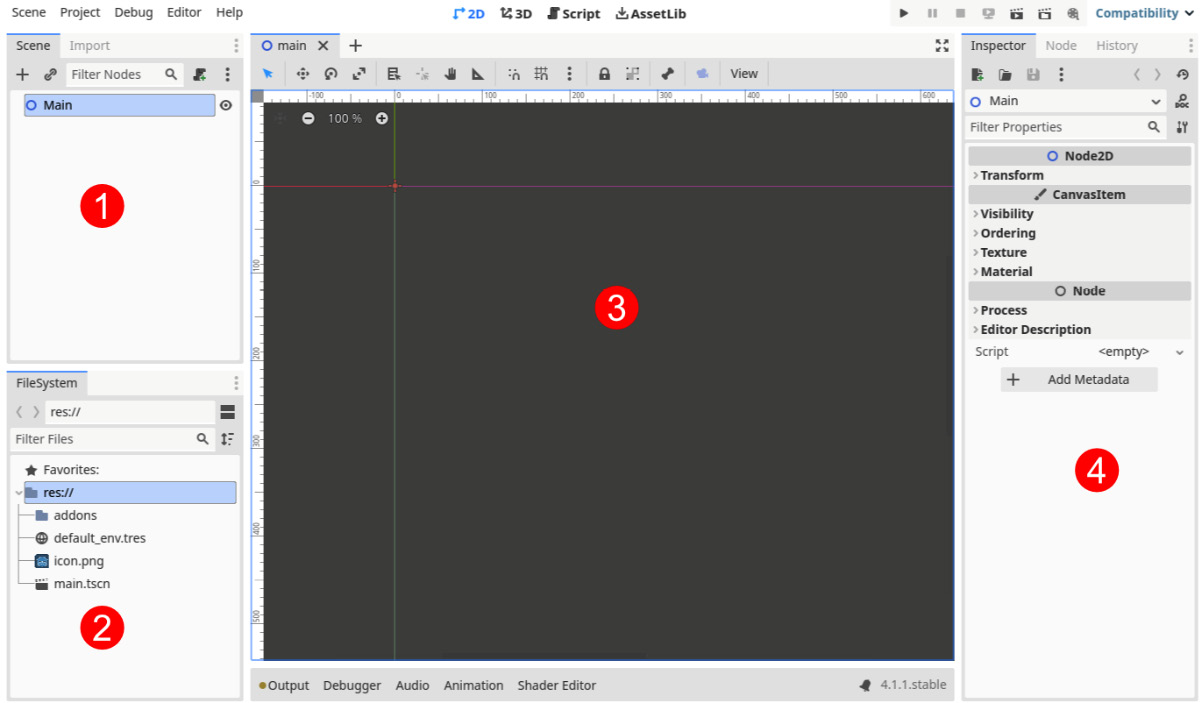 Figure 1.14 – An overview of the editor