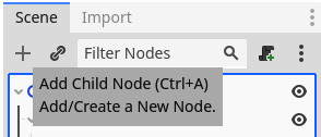 Figure 6.1 – The button to add a new child node to the selected node in the tree