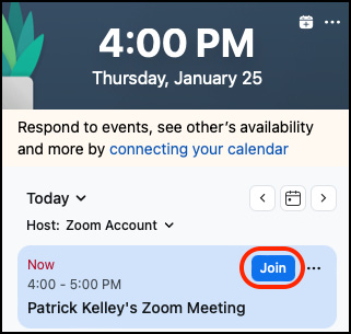 Figure 1.12: Joining a Zoom meeting