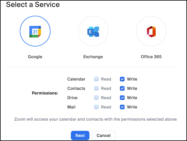 Figure 1.14: Select a Service