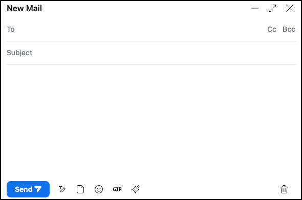 Figure 1.24: Email compose window