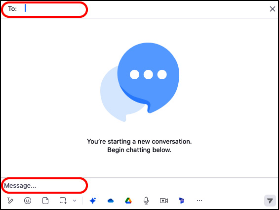 Figure 1.28: Team Chat compose window