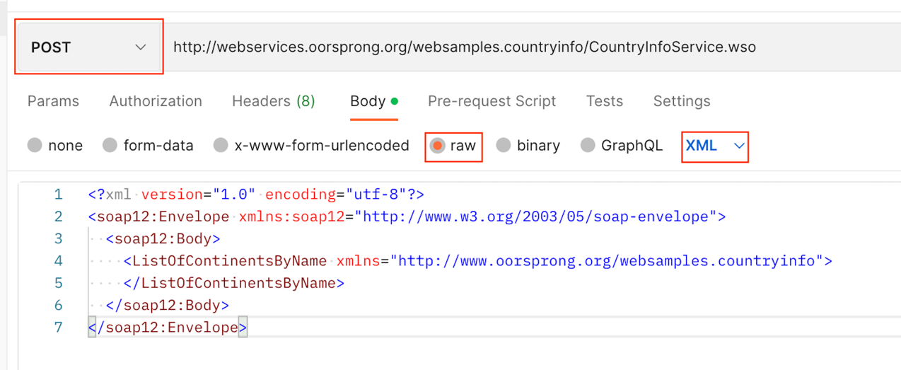 Figure 1.8 – SOAP API information