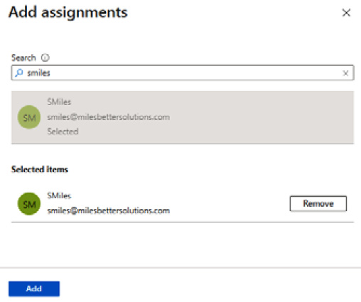 Figure 1.15 – Global administrator – The Add assignments screen