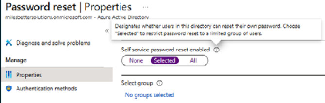 Figure 1.19 – Password reset | Properties