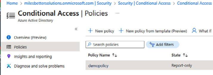 Figure 1.36 – Access policies list