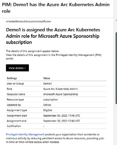 Figure 1.47 – Assignment notification email