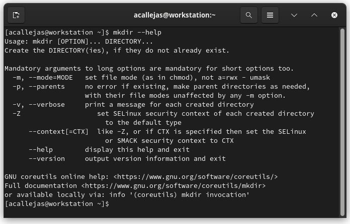 Figure 1.11 – Built-in help module