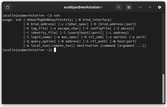 Figure 1.13 – Command run without parameters