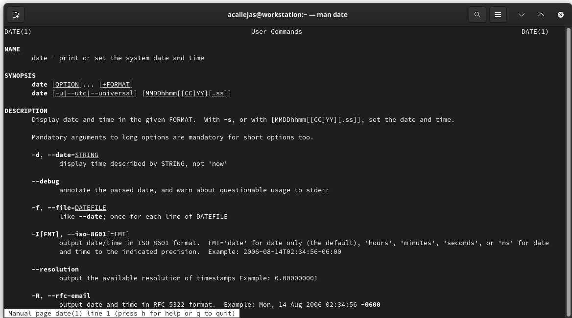 Figure 1.14 – Command user manual