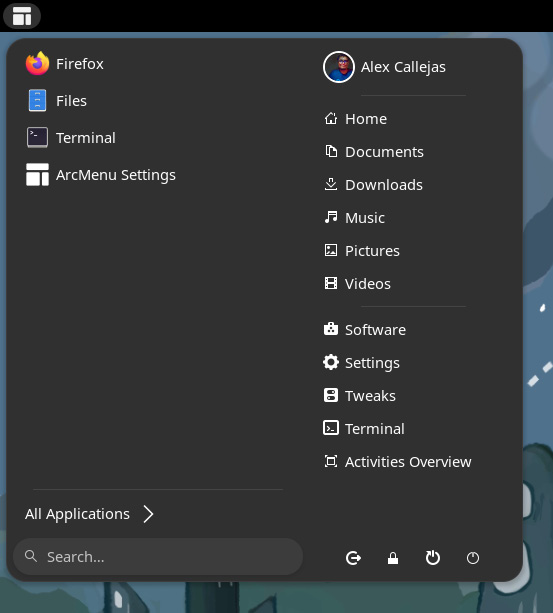 Figure 3.13 – ArcMenu extension