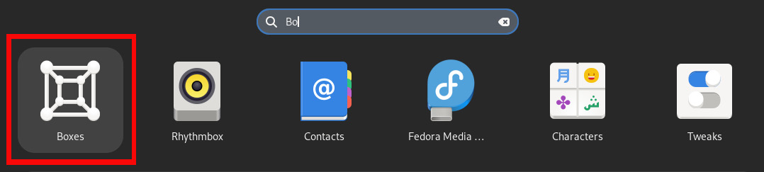 Figure 13.10 – GNOME Boxes via Activities Overview