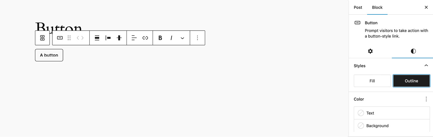 Figure 3.4 – Changing the block style