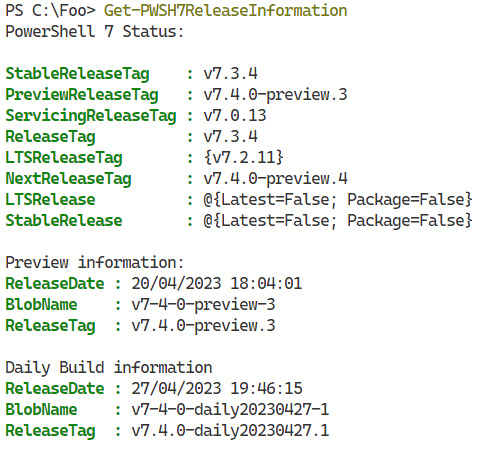 Figure 2.4 – Viewing release metadata