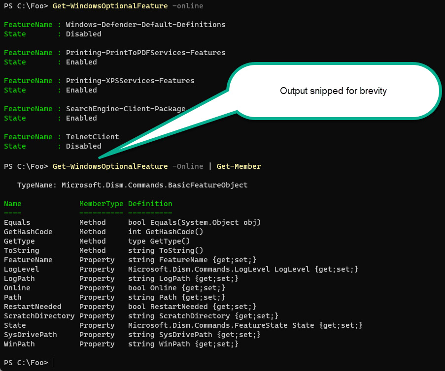 Figure 2.7 – Using Get-Member