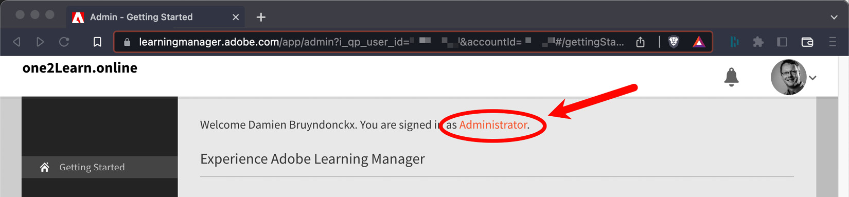 Figure 1.2 – By default, you are signed in as an administrator