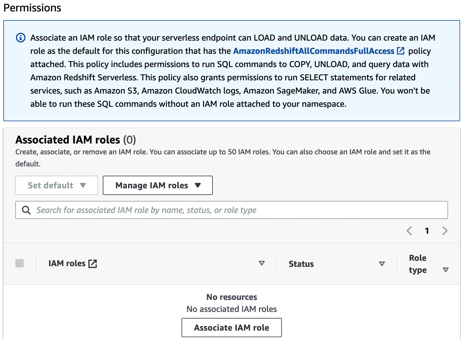 Figure 1.7 – Creating an IAM role and associating it via the AWS console