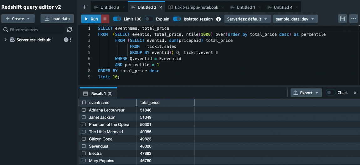 Figure 1.27 – Query with results