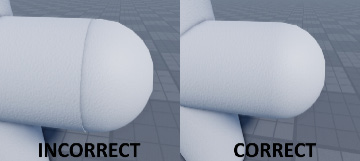 Figure 1.5: Ensure there is no crease between the ball and cylinder