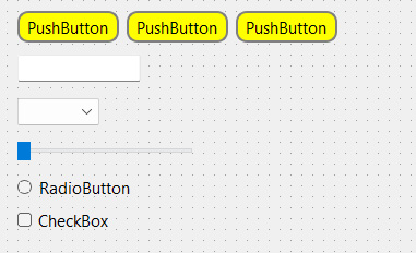 Figure 1.3 – Changing the push buttons to yellow