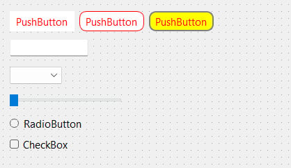 Figure 1.4 – Applying a different style to each button