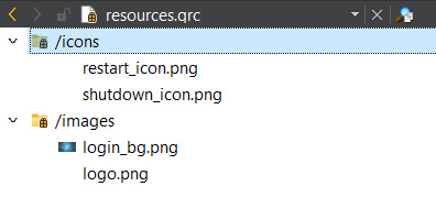 Figure 1.13 – Showing the structure of the resource file