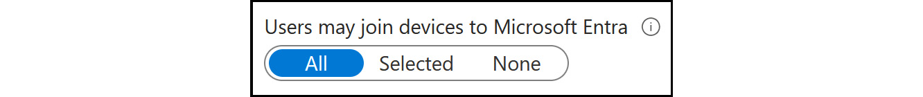 Figure 2.4: Device settings – Users may join devices to Microsoft Entra