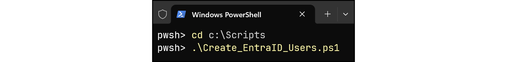 Figure 2.43 – Launching the Create_EntraID_Users script