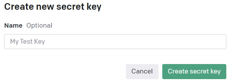 Figure 1.3 – Naming your API key