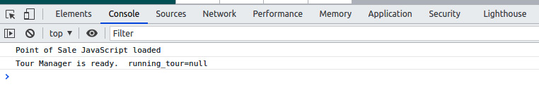 Figure 22.3 – JavaScript loaded (the log in the console)