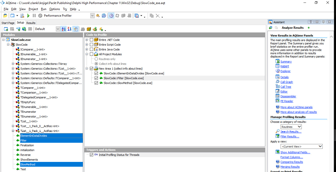 Figure 2.12 – Creating a new profiling area