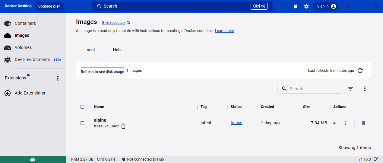 Figure 1.20 – Docker Desktop – the Images view