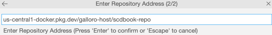 Figure 3.15 – Repository address