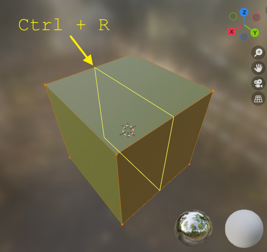 Figure 1.7 – Adding a loop cut to a cube