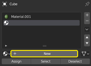 Figure 1.9 – Creating a new material