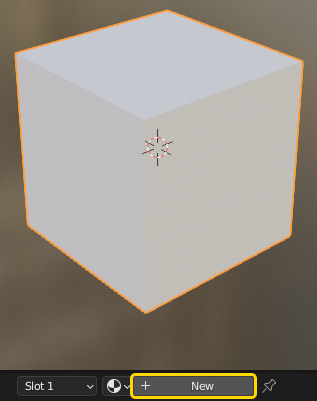 Figure 3.1 – Adding a material to the default cube