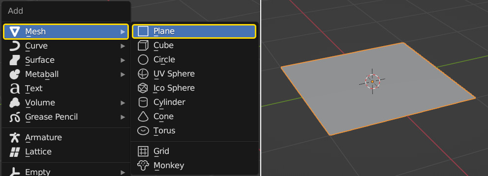 Figure 6.12 – Adding a plane