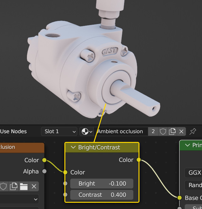 Figure 8.12 – Controlling the AO map with a Bright/Contrast node