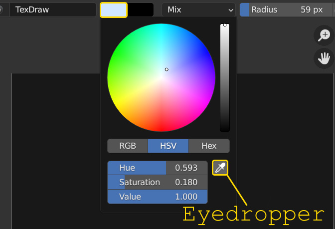 Figure 9.11 – Picking a color with the Eyedropper tool