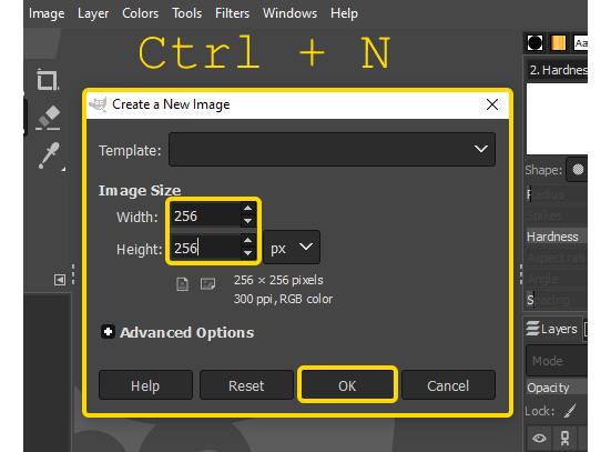 Figure 9.17 – Generating a new image in GIMP