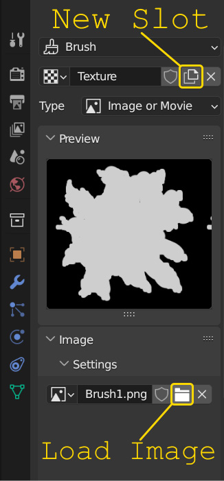 Figure 9.36 – Loading the bullet hole decal in Blender